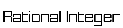Rational Integer Font Image