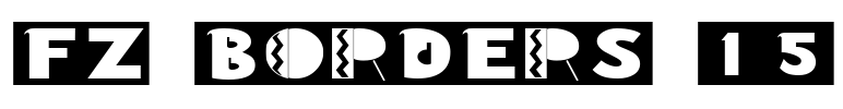 FZ BORDERS 15 Font Image