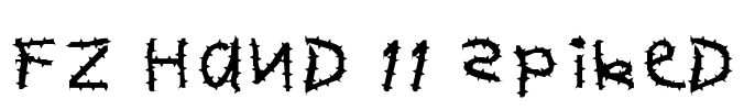 FZ HAND 11 SPIKED Font Image