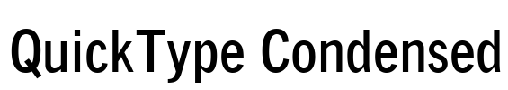 QuickType Condensed Font Image
