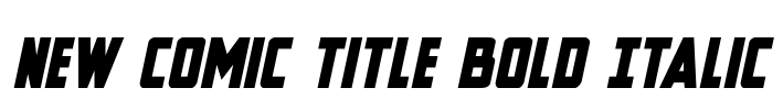 New Comic Title Bold Italic