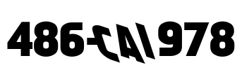 486-CAI978 Font Image