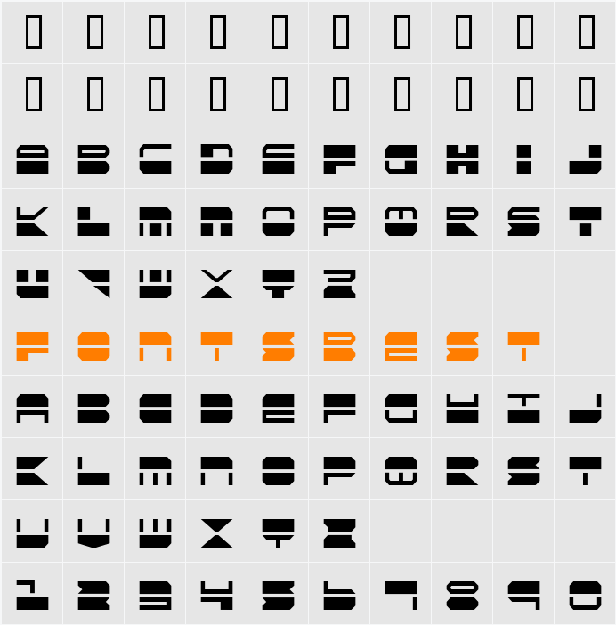 Quickmark Condensed Character Map
