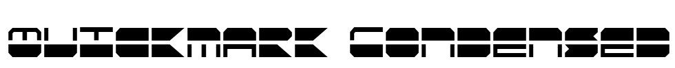 Quickmark Condensed Font Image