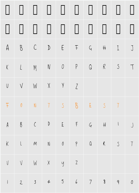 Sapling Character Map