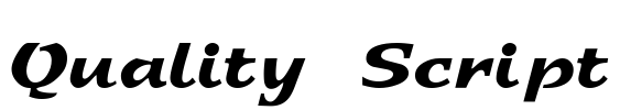 Quality Script Font Image