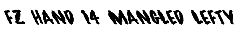 FZ HAND 14 MANGLED LEFTY Font Image