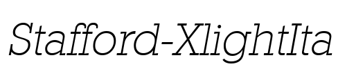 Stafford-XlightIta Font Image