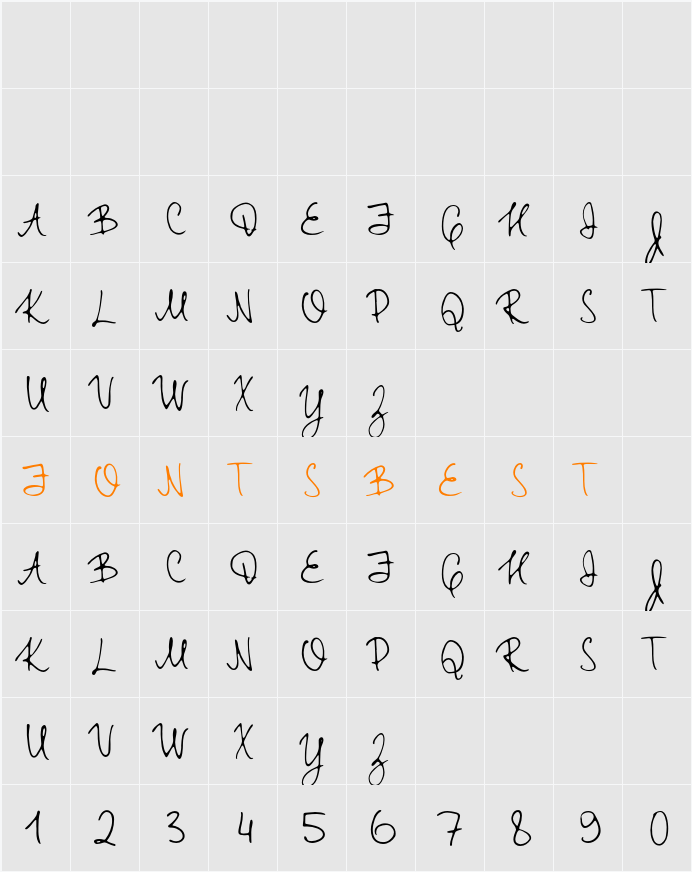 TT Rabbits Elf DEMO Character Map