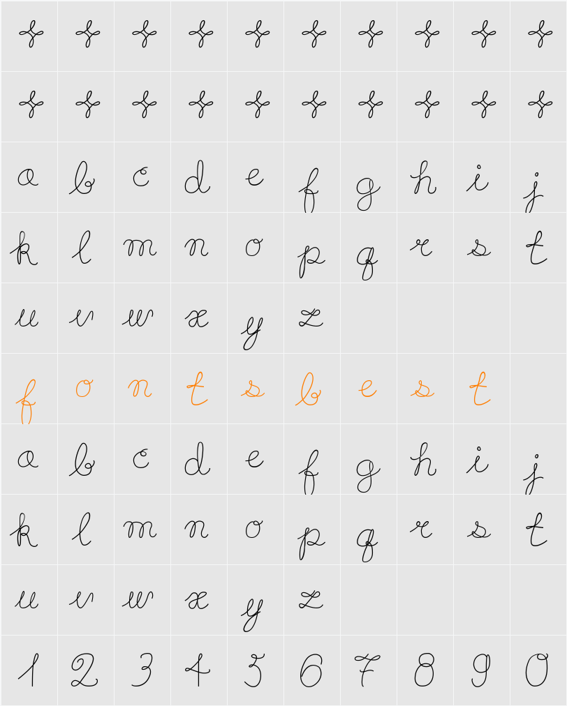 Playdate Character Map