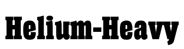 Helium-Heavy Font Image