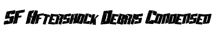 SF Aftershock Debris Condensed Font Image