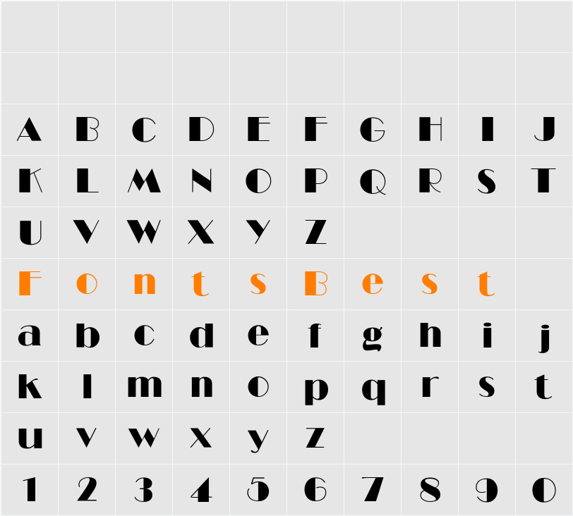 RitzFLF Character Map