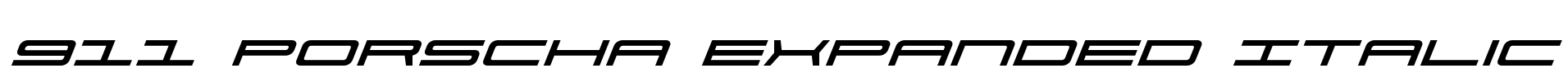 911 Porscha Expanded Italic