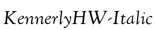 KennerlyHW-Italic