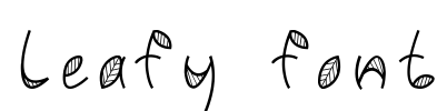 Leafy font Font Image