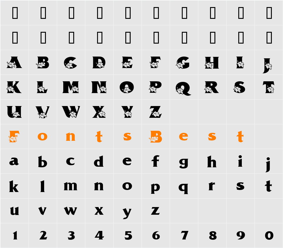 PZ.Leaf Character Map