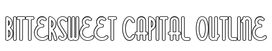 Bittersweet Capital Outline Font Image