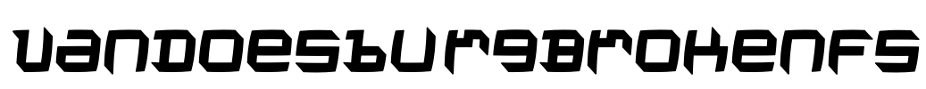 VanDoesburgBrokenFS Font Image