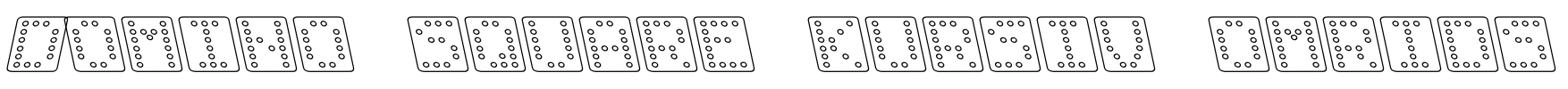 Domino square kursiv omrids Font Image