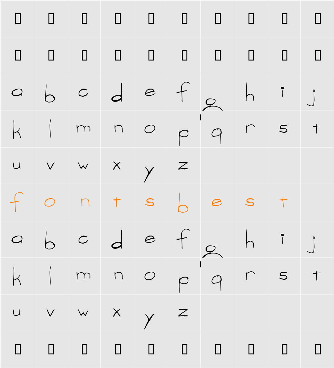 vargas Character Map