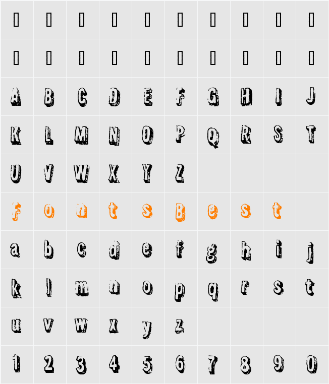 Flyswim Character Map