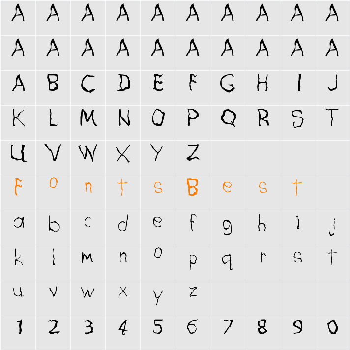 Rouble Character Map