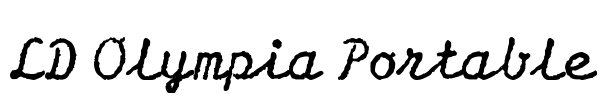 LD Olympia Portable Font Image