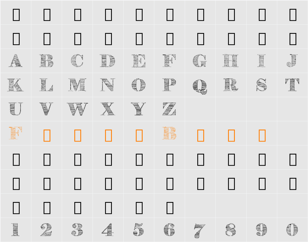 StoneStory Character Map
