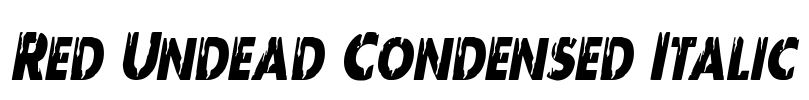 Red Undead Condensed Italic Font Image