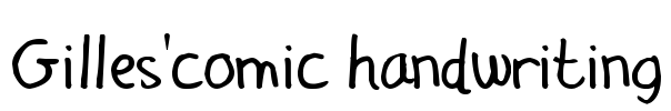 Gilles'comic handwriting