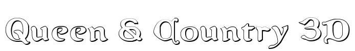 Queen & Country 3D Font Image