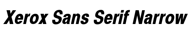 Xerox Sans Serif Narrow
