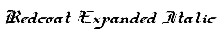 Redcoat Expanded Italic Font Image