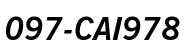 097-CAI978 Font Image