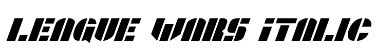 League Wars Italic Font Image