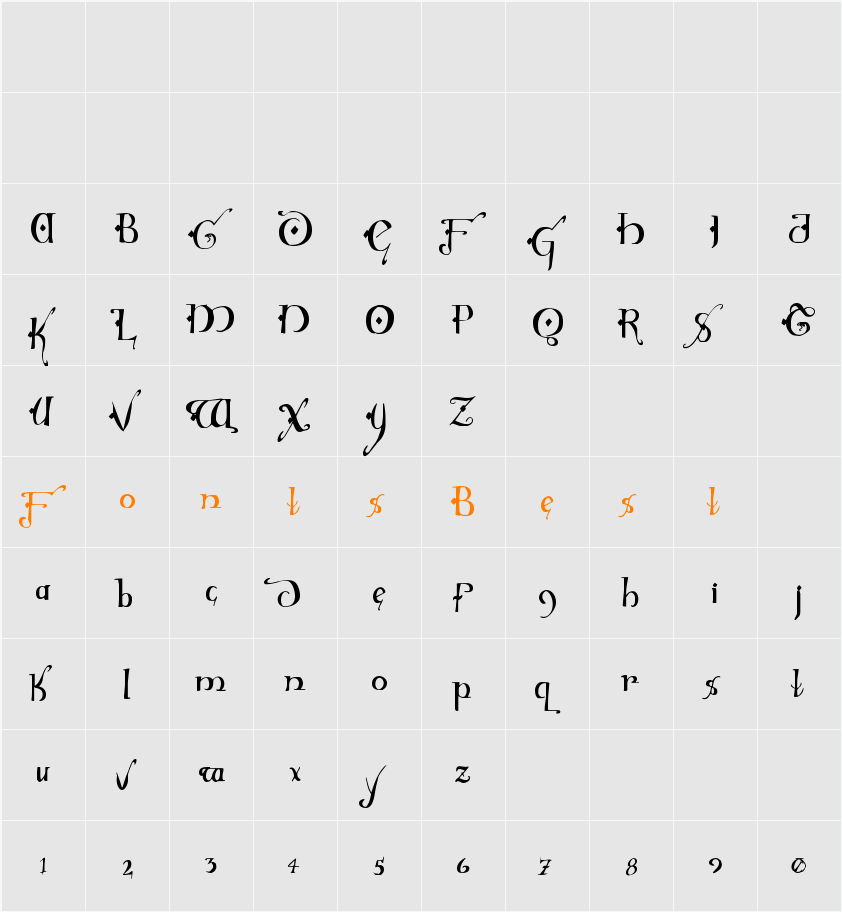 Holly Jingle Solid Condensed Character Map