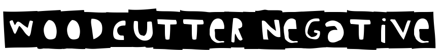 Woodcutter Negative Font Image