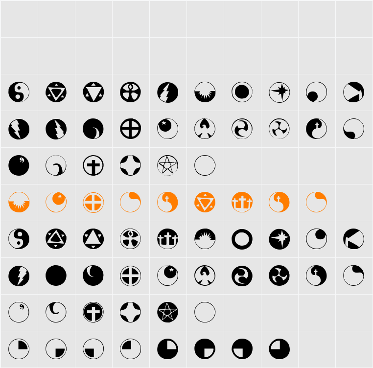 Obsidiscs Character Map