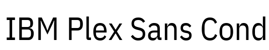 IBM Plex Sans Cond Font Image