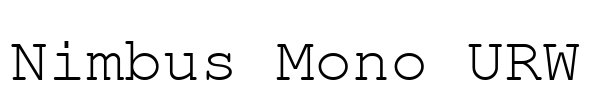 Nimbus Mono URW Font Image