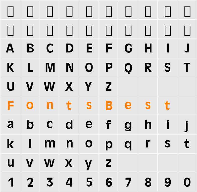 Incised901 Bd BT Character Map