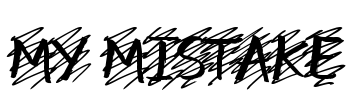 my mistake Font Image