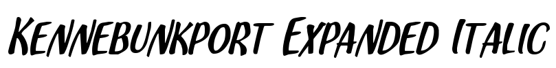 Kennebunkport Expanded Italic Font Image