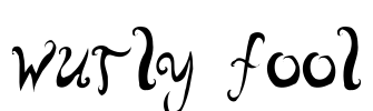 wurly fool Font Image