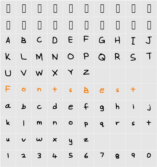 wei Character Map