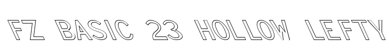 FZ BASIC 23 HOLLOW LEFTY Font Image