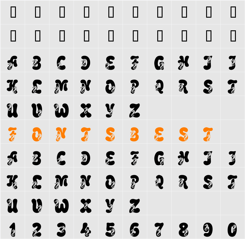 LMS Coral Colt Character Map