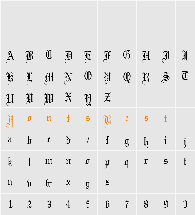 Linotext Cn Character Map