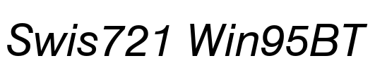 Swis721 Win95BT Font Image